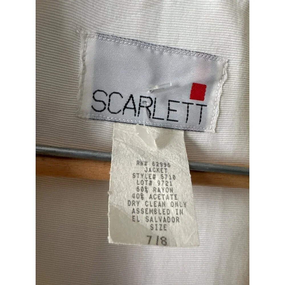 NWT Women’s 7/8 Scarlett Ivory Two-Piece Blazer & Skirt Set Old Money Academia